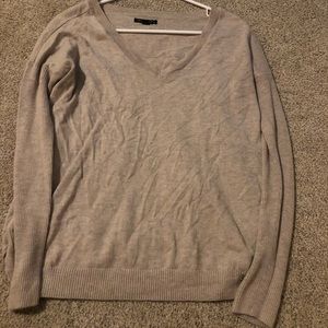 Greyish/Tan V-Neck Sweater